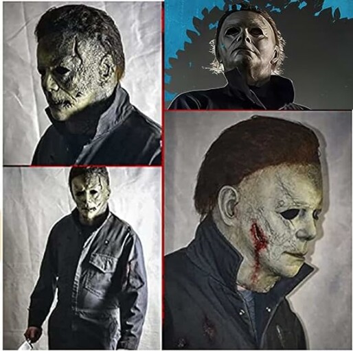 A person wearing the Michael Myers Mask at a Halloween party