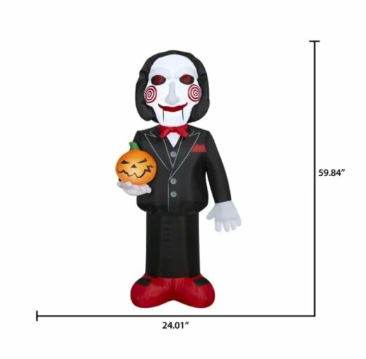 Gemmy Halloween Saw Movie Jigsaw Inflatable Yard Decoration deflated