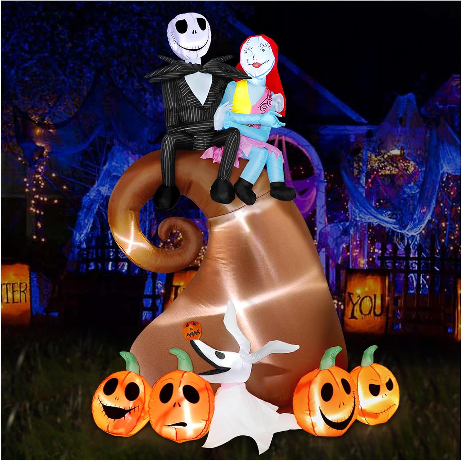 6 Ft Inflatable Skeleton Couple