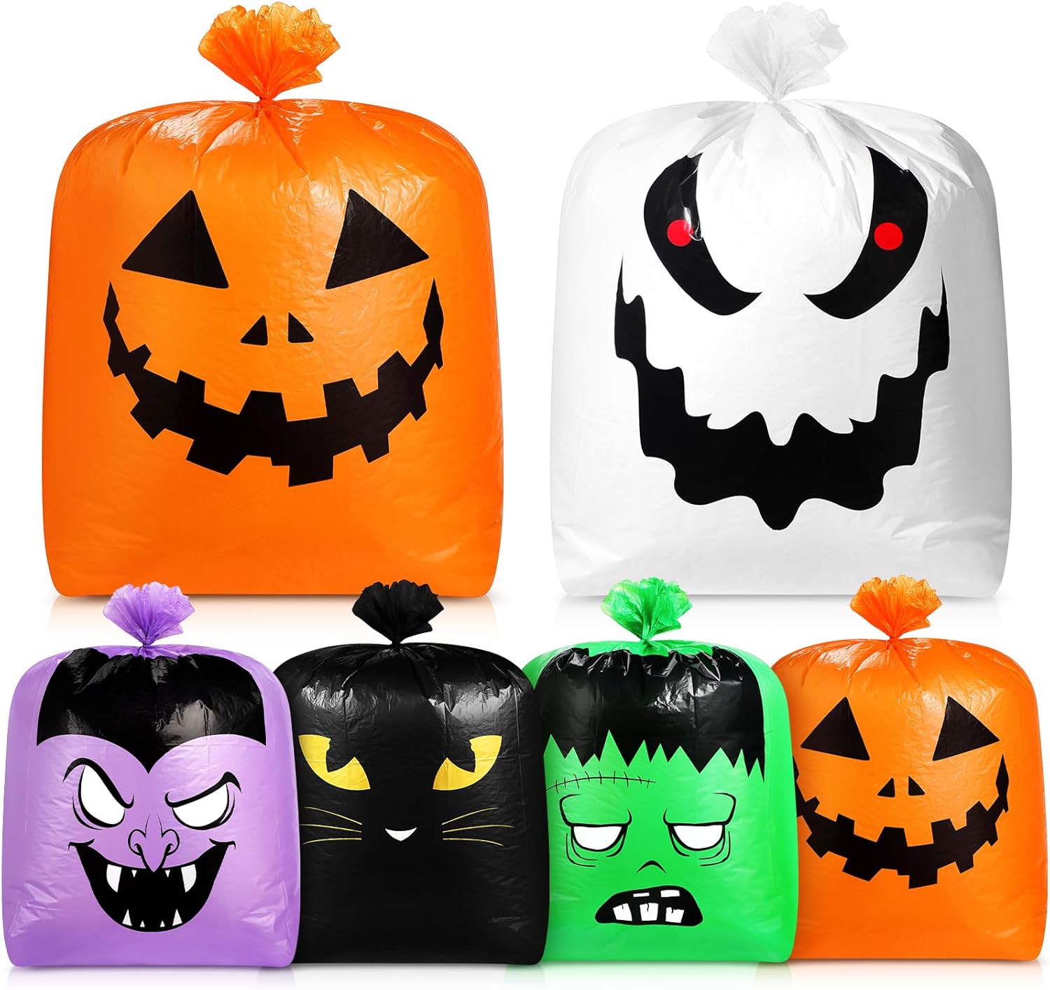 Qilery Halloween Pumpkin Leaf Bags