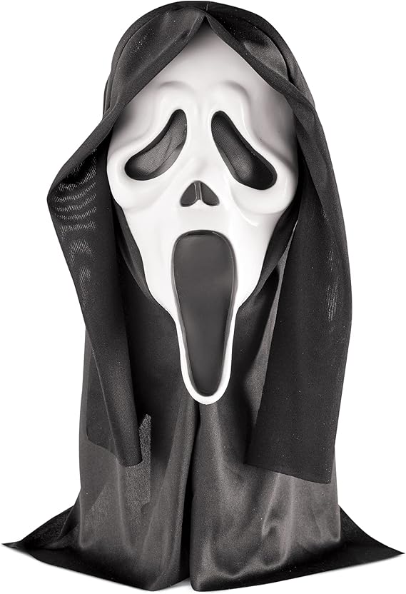 Ghost Face Mask With Shroud