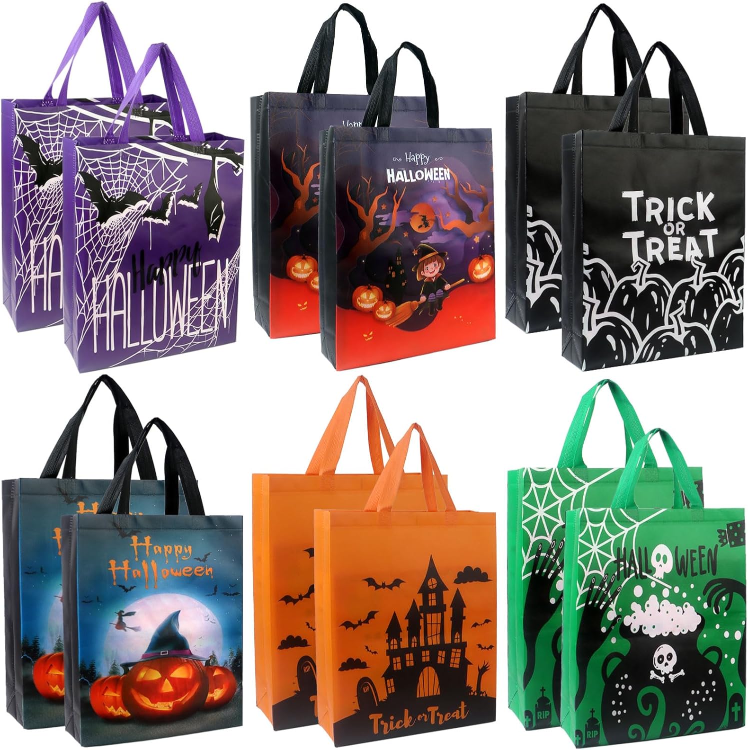 12PCS Halloween Trick or Treat Bags