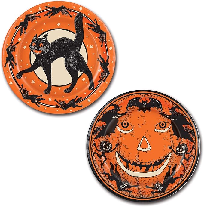 Beistle Halloween Round Plates