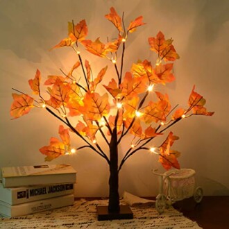 Artificial Fall Lighted Maple Tree