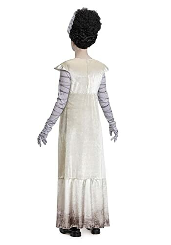 Child in Bride of Frankenstein costume, back view.