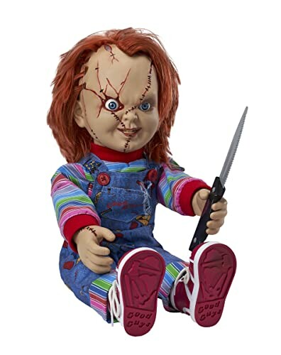 Chucky doll holding a knife