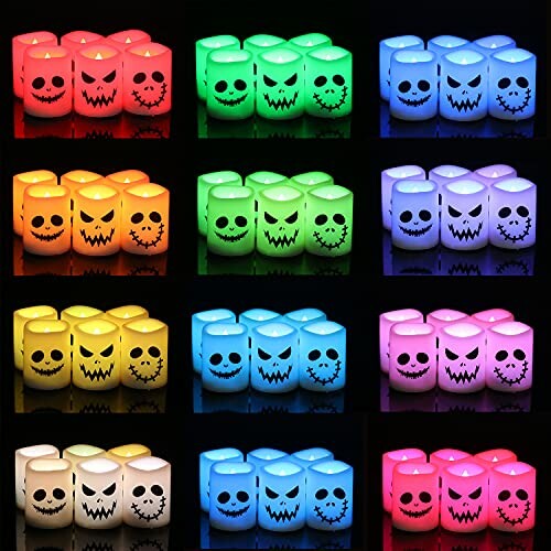 GenSwin Halloween Flameless Votive Candles