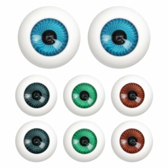 Various colorful spiral-patterned eyes