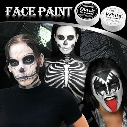 Black and White Face Paint Kit