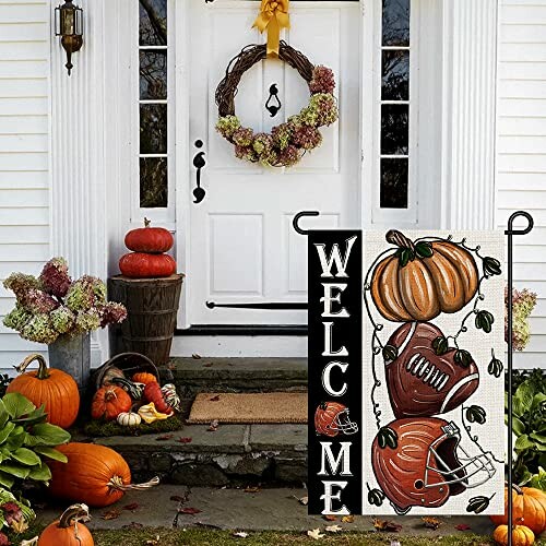 Fall Football Welcome Garden Flag