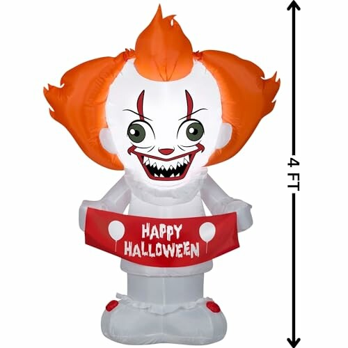 4-foot inflatable Halloween clown decoration