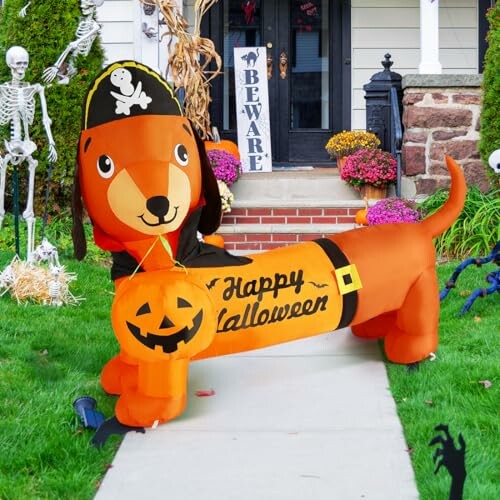 GOOSH 5 FT Halloween Inflatable Dog Decoration