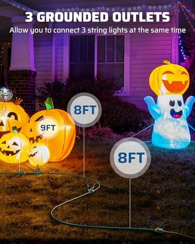 DEWENWILS 25Ft Halloween Outdoor Extension Cord