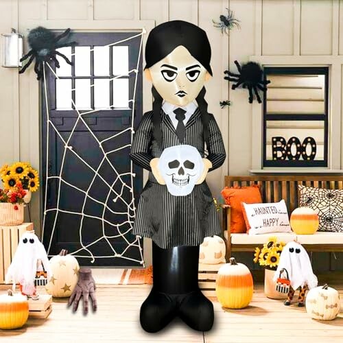 6 FT Halloween Inflatables School Uniform Witch