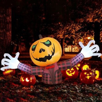 Youngfan's 7 FT Long Inflatable Pumpkin Ghost