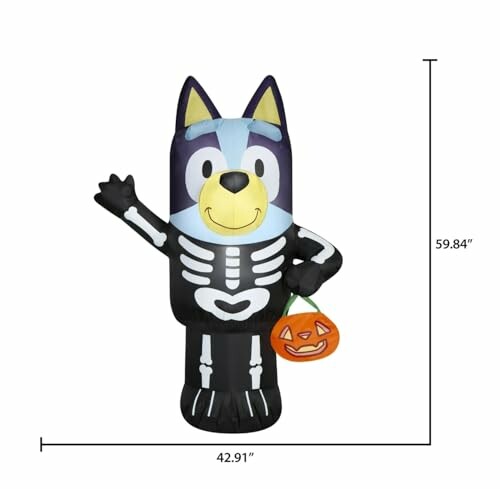 Halloween Bluey Skeleton Inflatable