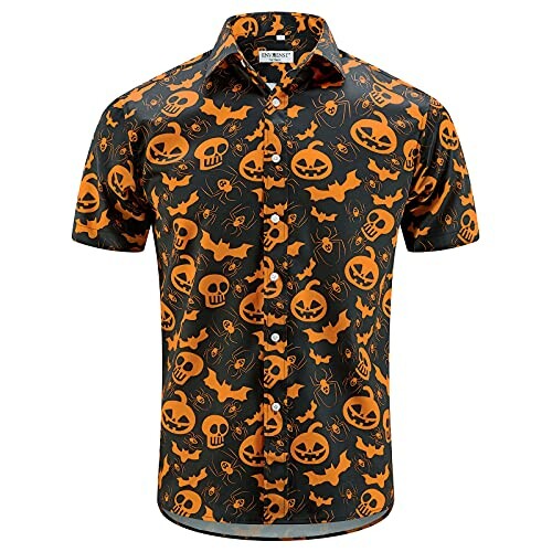 ENVMENST Halloween Button Up Shirt