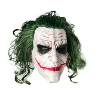 Joker The Dark Knight Mask with Green Hair