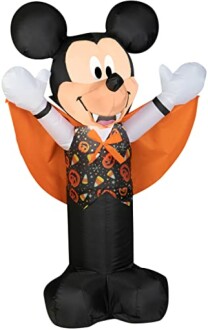 Inflatable Mickey Mouse in Halloween costume with cape