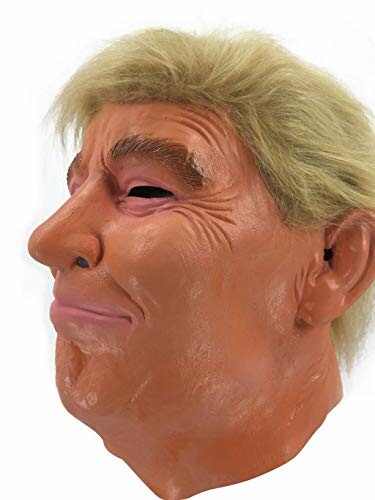 Rubber mask resembling a political figure with blonde hair