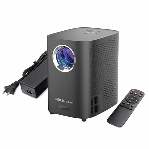 Portable projector with remote and power adapter