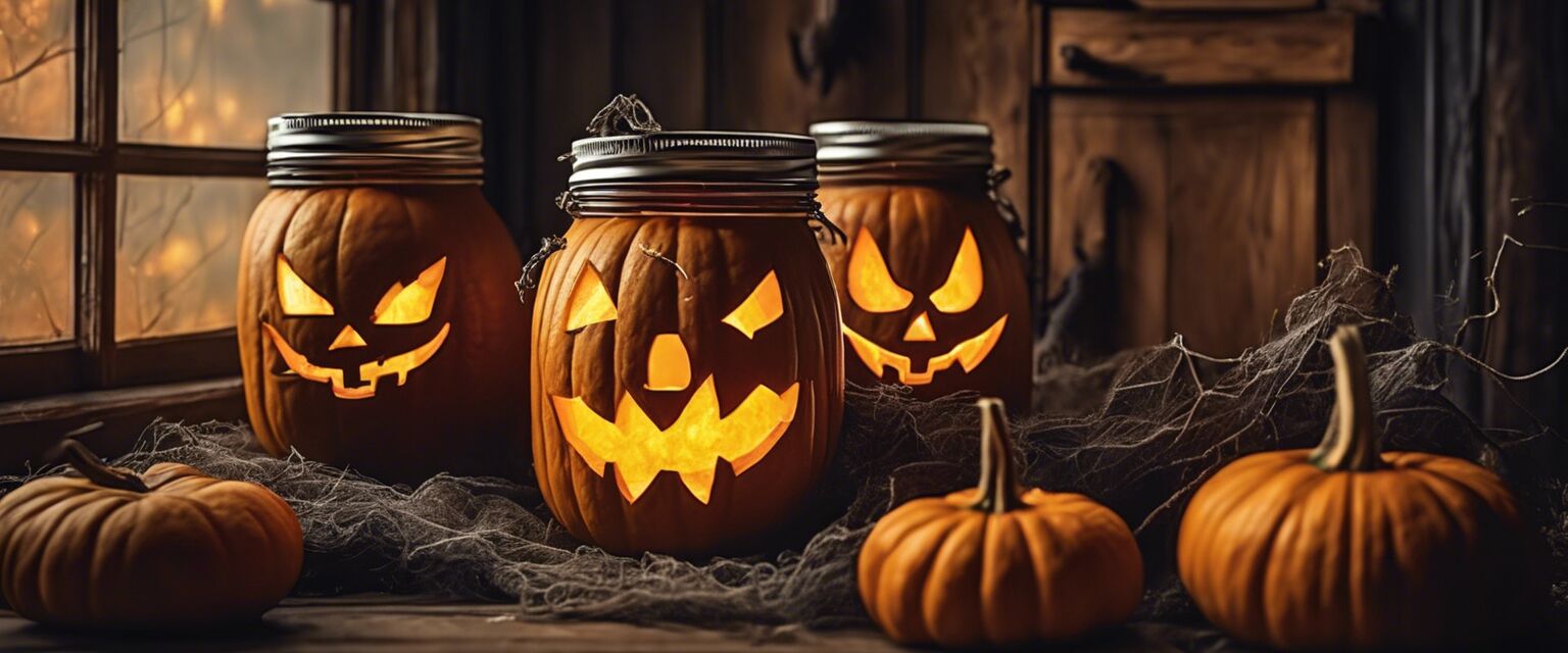 Pumpkin mason jars