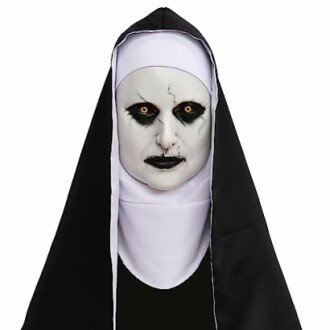 Halloween Nun Full Head Latex Mask