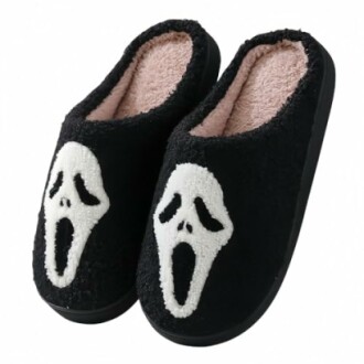 Halloween Slippers for Women Retro Soft Cozy Comfy Plush