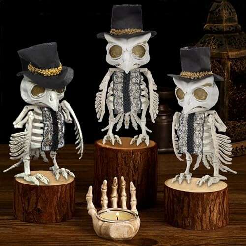 DR.DUDU Skeleton Owl Decor