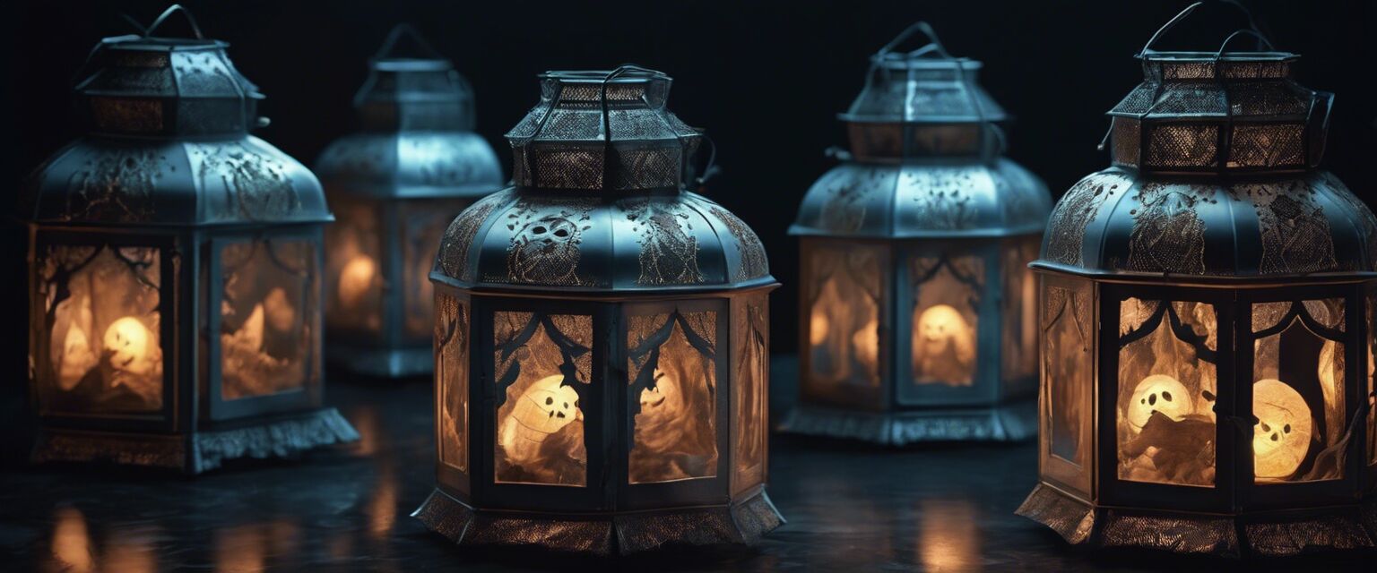 Spooky ghost lanterns