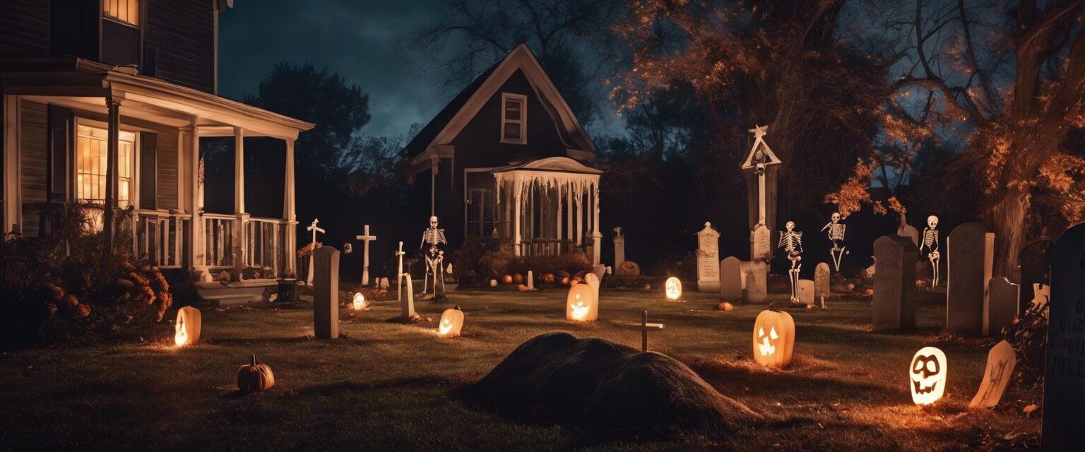 Halloween yard display